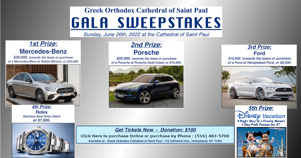 2022 GALA SWEEPSTAKES WINNERS